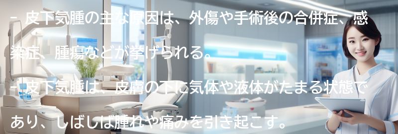 皮下気腫の主な原因は何ですか?の要点まとめ