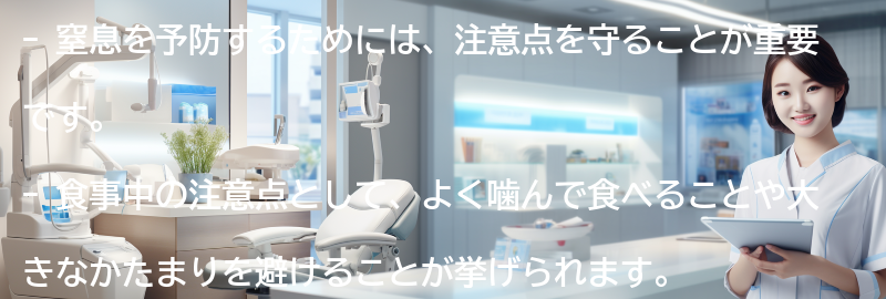 窒息を予防するための注意点の要点まとめ