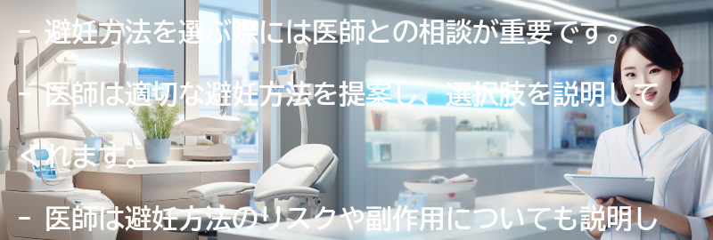 避妊方法の相談と医師の役割の要点まとめ