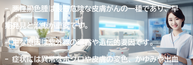 悪性黒色腫に関するよくある質問と回答の要点まとめ