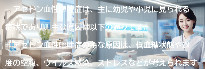 アセトン血性嘔吐症の主な原因は何ですか?の要点まとめ