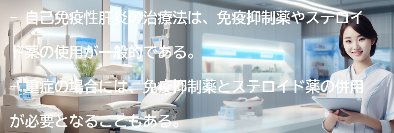 自己免疫性肝炎の治療法にはどのようなものがありますか？の要点まとめ