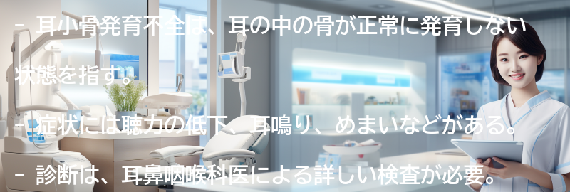 耳小骨発育不全の症状と診断方法の要点まとめ