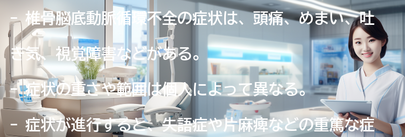 椎骨脳底動脈循環不全の症状とは？の要点まとめ