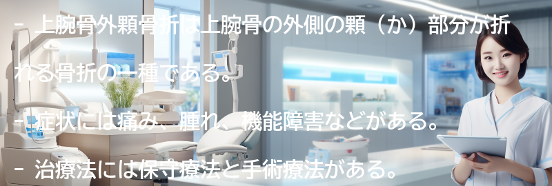 上腕骨外顆骨折の症状の要点まとめ