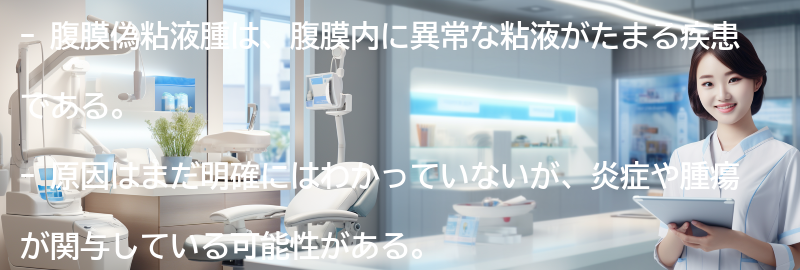 腹膜偽粘液腫に関する最新の研究と治療法の進展の要点まとめ