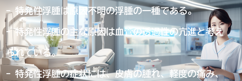 特発性浮腫の主な原因は何ですか?の要点まとめ