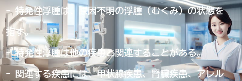 特発性浮腫と関連する他の疾患とは?の要点まとめ