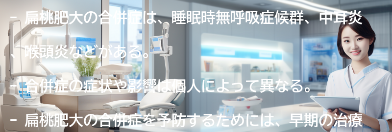 扁桃肥大の合併症についての要点まとめ