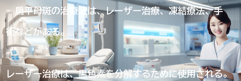 扁平母斑の治療法にはどのようなものがありますか?の要点まとめ