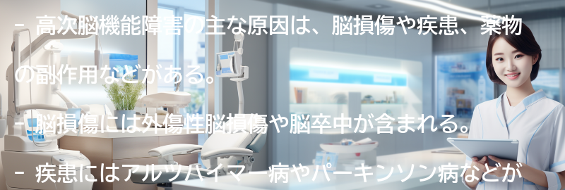 高次脳機能障害の主な原因とは？の要点まとめ