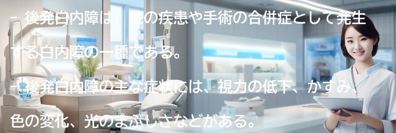 後発白内障の症状の要点まとめ