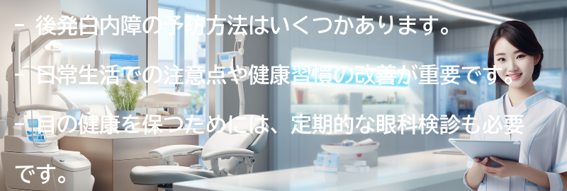後発白内障の予防方法の要点まとめ