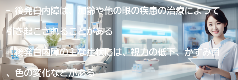 後発白内障と生活の質の要点まとめ