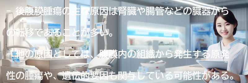 後腹膜腫瘍の主な原因は何ですか？の要点まとめ