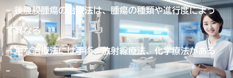 後腹膜腫瘍の治療法にはどのようなものがありますか？の要点まとめ