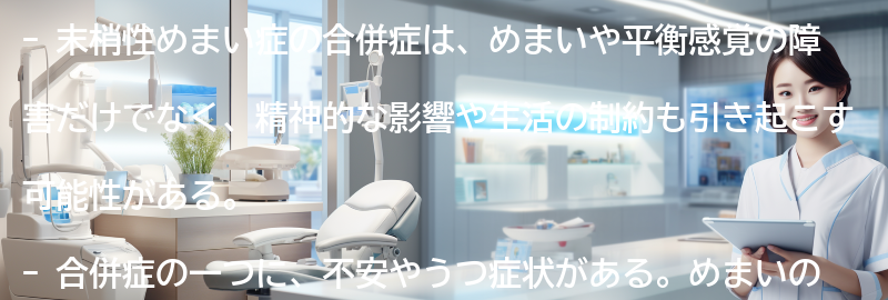 末梢性めまい症の合併症とは？の要点まとめ