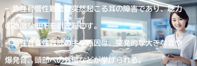 急性音響性難聴の影響と生活への対処法の要点まとめ