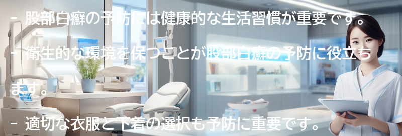 股部白癬を予防するための健康的な生活習慣のヒントの要点まとめ