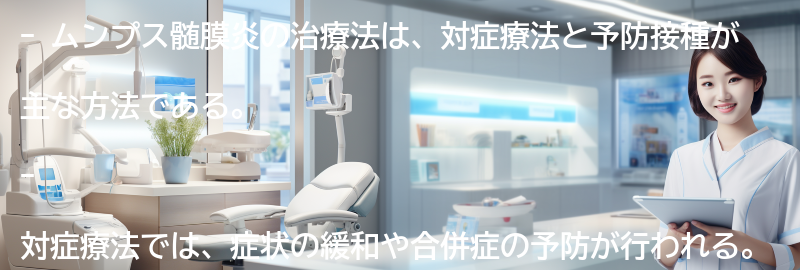 ムンプス髄膜炎の治療法の要点まとめ