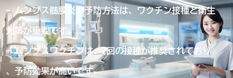 ムンプス髄膜炎の予防方法の要点まとめ