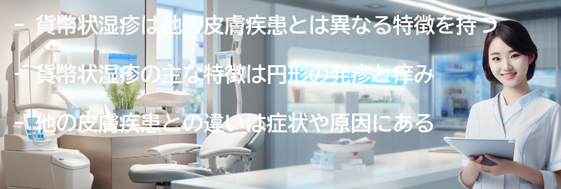 貨幣状湿疹と他の皮膚疾患の違いは何ですか？の要点まとめ