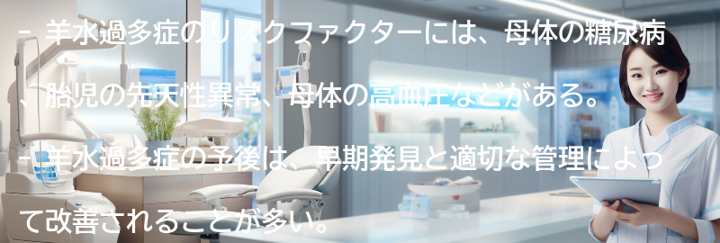 羊水過多症のリスクファクターと予後についての要点まとめ