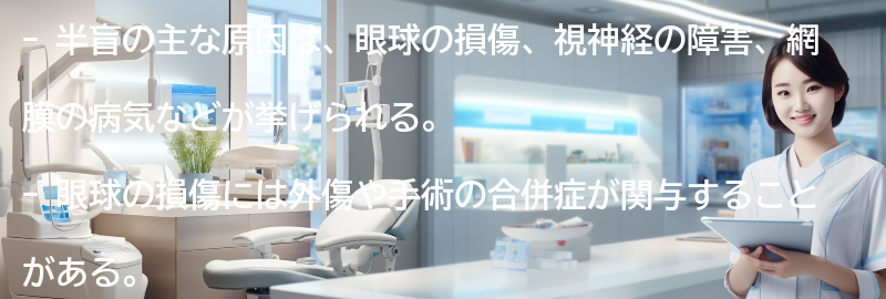 半盲の主な原因とは?の要点まとめ