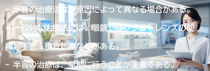 半盲の治療法とは?の要点まとめ