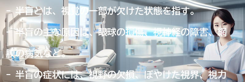 半盲に関する最新の研究と治療法の進展の要点まとめ