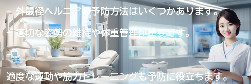 外鼠径ヘルニアの予防方法はありますか？の要点まとめ