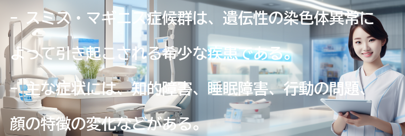 スミス・マギニス症候群の主な症状と特徴の要点まとめ
