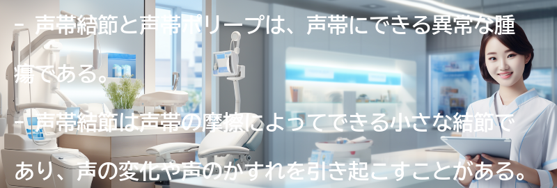 声帯結節と声帯ポリープの違いは何ですか?の要点まとめ
