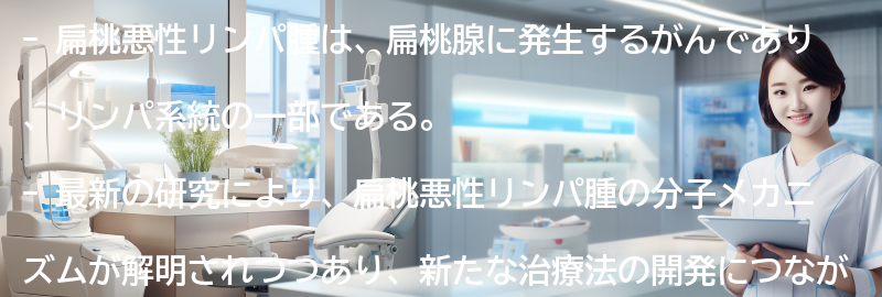 扁桃悪性リンパ腫に関する最新の研究と治療法の進歩の要点まとめ