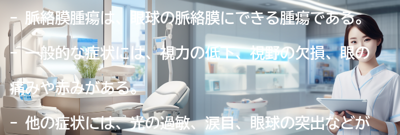 脈絡膜腫瘍の一般的な症状とは？の要点まとめ