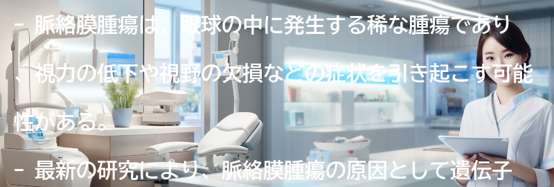 脈絡膜腫瘍に関する最新の研究と治療法の進展の要点まとめ