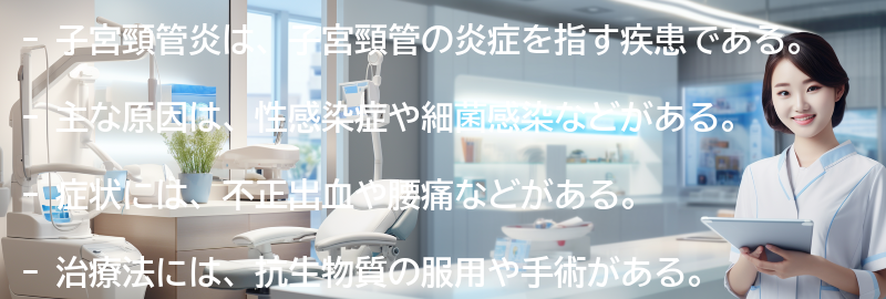 子宮頸管炎とは何ですか？の要点まとめ