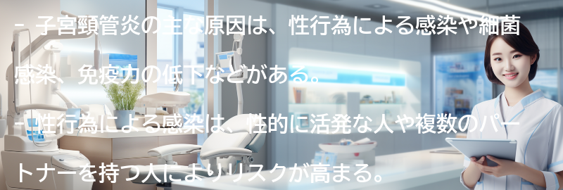 子宮頸管炎の主な原因とは？の要点まとめ