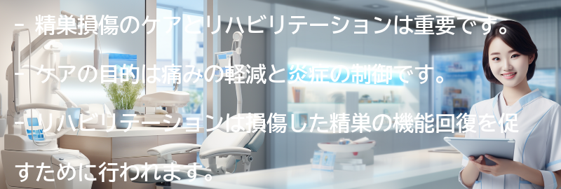 精巣損傷のケアとリハビリテーションについての要点まとめ