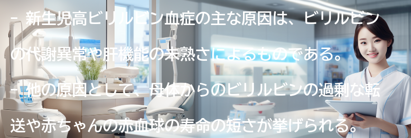 新生児高ビリルビン血症の主な原因は何ですか？の要点まとめ